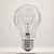 Classic Incandescent Light Bulb - Detailed 3D Model for Lamps & Decorative Fixtures 3D model small image 1
