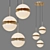 Antique Brass Chandelier: Eichholtz Spiridon Triple 3D model small image 1