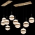 Elegant Antique Brass Glass Hanging Lamp 3D model small image 1