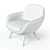 Curves and Tradition: Modern Armchair 3D model small image 3