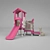 Pink Paradise Playground Set 3D model small image 1