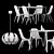 IKEA LISABO Odger Stockholm Set - Stylish Furniture Ensemble 3D model small image 2