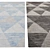 Stylish Triangle Flat-Woven Rug 3D model small image 2
