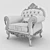 Elegant Opera Armchair by Mobil Piu 3D model small image 2