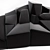 Sleek and Cozy Stealth Sofa 3D model small image 2