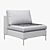 Luxurious Slub Velvet Edlyn Chair 3D model small image 3
