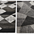 Modern Gray and White Jackson Rug 3D model small image 2