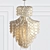 Title: Elegant Cascading Capiz Chandelier 3D model small image 1