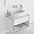 Modern Lacquered Vanity Unit with Drawers - Connect Air 3D model small image 3