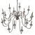 Elegant Digby Mole Black Chandelier 3D model small image 3