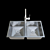 AFA Double Bowl Milli Inox Sink Mixer 3D model small image 1
