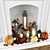 Elegant Fireplace Set 3D model small image 2