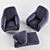 Elegant Lacroix Armchair & Pouf Set 3D model small image 2