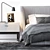 Minotti Creed Bed Set: Sleek and Stylish 3D model small image 2