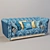 Luxury Pearl and Metal Detailed Sofa - FRANCESCO MOLON 3D model small image 1