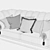 Luxury Pearl and Metal Detailed Sofa - FRANCESCO MOLON 3D model small image 3