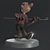 Vintage Hockey Player Figurine 3D model small image 1