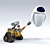 Robotic Love: Wall-e & Eve 3D model small image 1