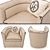 Elegant LANTE chair by Vittoria Frigerio 3D model small image 1