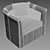 Elegant LANTE chair by Vittoria Frigerio 3D model small image 3