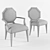 Elegant Octavia Chair Set 3D model small image 3