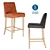 OM Leather Bar Stool: Elegant Comfort in Premium Top Grain Leather 3D model small image 1