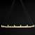 Rennes Linear Chandelier: Elegant, Modern Lighting 3D model small image 1