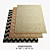 Zig Zag Rugs - Natural, Orange, Slate Blue 3D model small image 1
