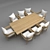 Elegant Teak Outdoor Set: Balmin 3D model small image 2