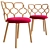 Elegant GERLA Wood Chair 3D model small image 1