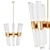 Dazzling 14-Light Brass Chandelier 3D model small image 1