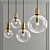 Stylish Penball Pendant Lights 3D model small image 1