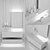 Customizable Bathroom Set: Sink, Mirror with Shelf, Faucet & Tiles 3D model small image 3