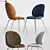 Gubi Beetle Velvet Dining Chair 3D model small image 1