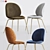 Gubi Beetle Velvet Dining Chair 3D model small image 2