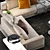 Modern White Sofa by Minotti 3D model small image 3