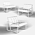 Navy Velvet Chair: Luxurious Comfort in Deep Blue 3D model small image 2