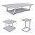 Elegant Script Coffee Tables 3D model small image 3