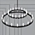 Elegant Double Tier Chandelier 3D model small image 2