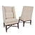 Elegant Chatsworth Dining Chair 3D model small image 2