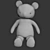 Pottery Barn Kids Denim Teddy 3D model small image 2