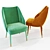 Elegant Figueroa Dining Chair 3D model small image 2