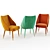 Elegant Figueroa Dining Chair 3D model small image 3