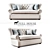 Churchill Textile Sofa 3D model small image 1