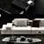 Minotti Lawrence Clan Sofa: Modern Elegance for Your Living Space 3D model small image 3