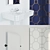 Nobel Pedestal Sink & Chelsea Mirror 3D model small image 3
