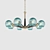 Elegant Blue Glass Thalia Chandelier 3D model small image 2