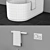 Cielo Ceramica Bath Set: Febe Tub, Enjoy Toilet, Decor 3D model small image 2