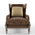 Elegant Classic Armchair: Highly Detailed Masterpiece 3D model small image 1