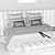 Provence Bedroom Set: Bed, Side Table, Console, Rug & More 3D model small image 3